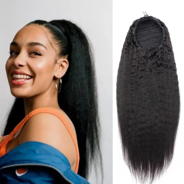 Kinky Straight Ponytail Extension