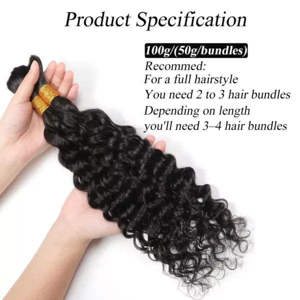 Deep Wave Braiding Hair - Image 3