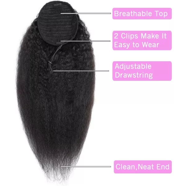 Kinky Straight Ponytail Extension - Image 5