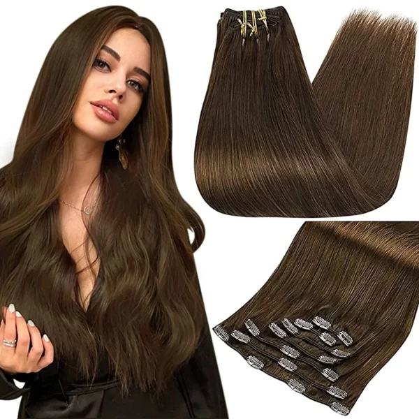 Clip In Hair Extensions Double Weft Straight - Image 7