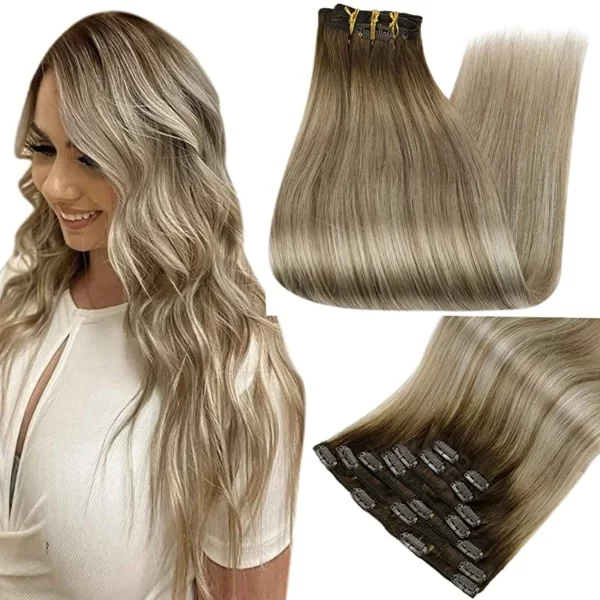 Clip In Hair Extensions Double Weft Straight - Image 16