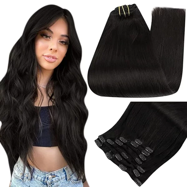 Clip In Hair Extensions Double Weft Straight - Image 9