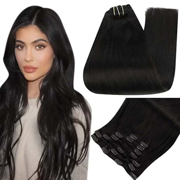 Clip In Hair Extensions Double Weft Straight - Image 17