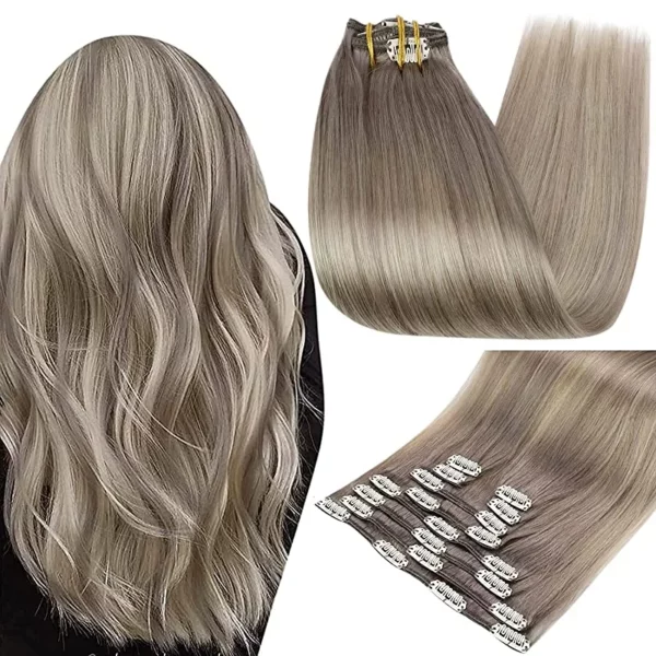 Clip In Hair Extensions Double Weft Straight - Image 12