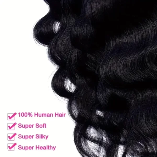 Clip in Body Wave Hair Extensions 100% Unprocessed Virgin Human Hair - Image 4