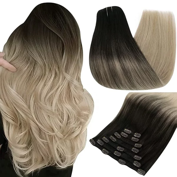 Clip In Hair Extensions Double Weft Straight - Image 18