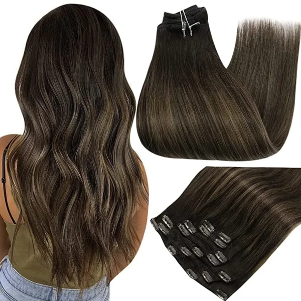 Clip In Hair Extensions Double Weft Straight - Image 19