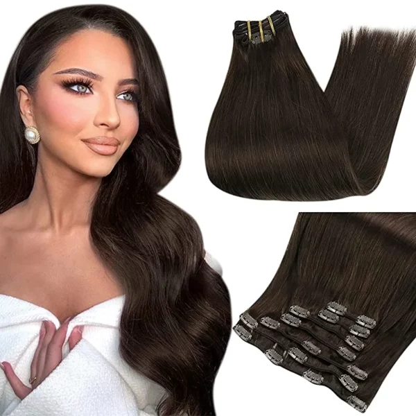 Clip In Hair Extensions Double Weft Straight - Image 10