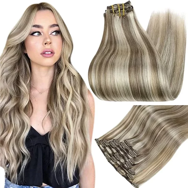 Clip In Hair Extensions Double Weft Straight - Image 15