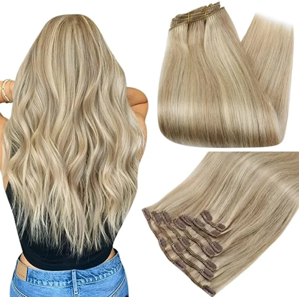 Clip In Hair Extensions Double Weft Straight - Image 14