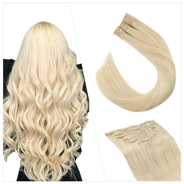 Clip in Hair Extensions Double Weft Remy Hair - Image 16