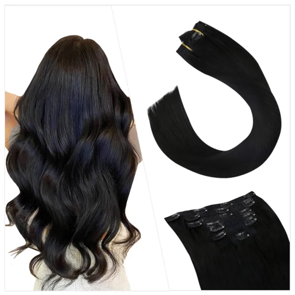 Clip in Hair Extensions Double Weft Remy Hair - Image 7