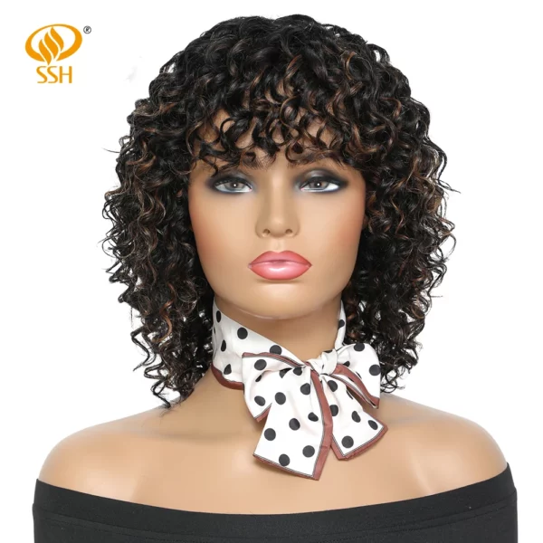 Short Curly Wigs Brazilian Remy - Image 10