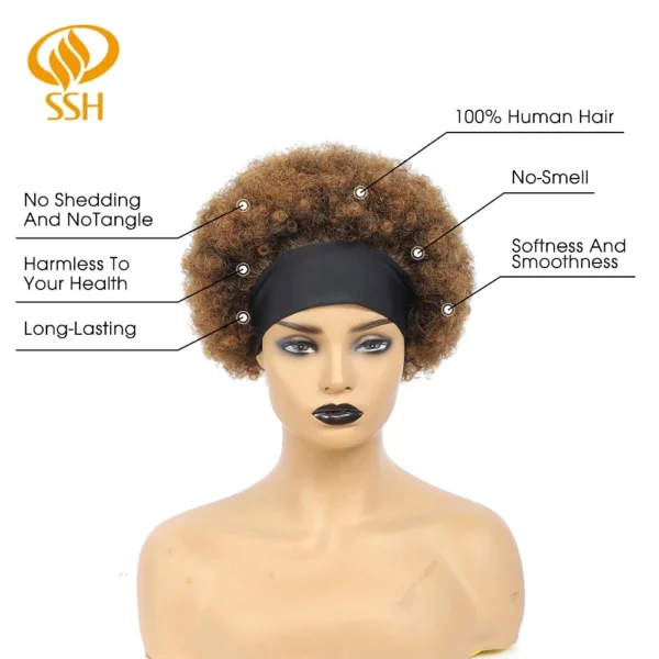 Afro Headband Kinky Wigs - Image 3