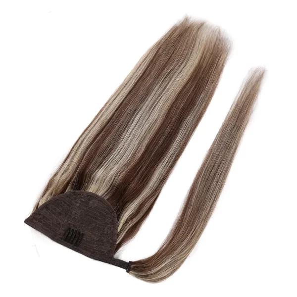 Ponytail Remy Straight European Horse Tail Clip in Extensions - Image 15