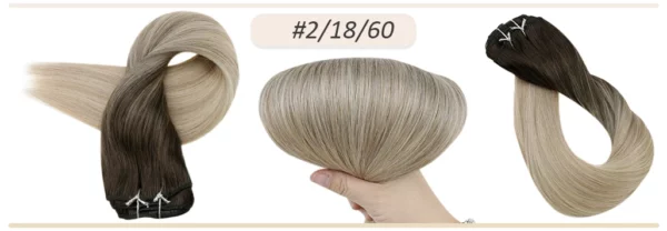 Clip In Hair Extensions Double Weft Straight - Image 47