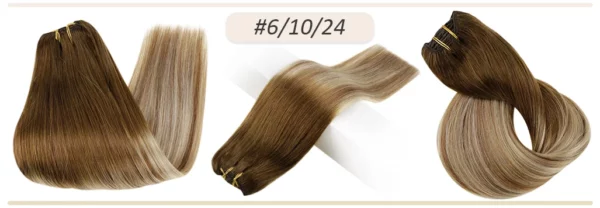 Clip In Hair Extensions Double Weft Straight - Image 54