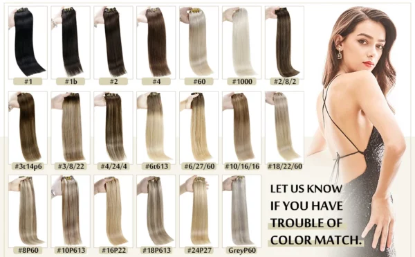 Clip In Hair Extensions Double Weft Straight - Image 75