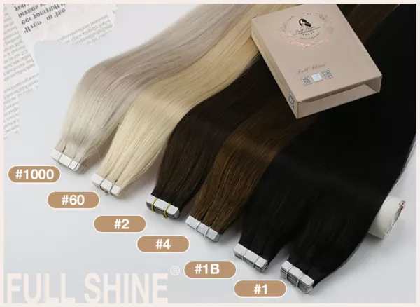 Blonde Tape in Human Hair Extensions - Image 18