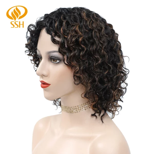 Short Curly Wigs Brazilian Remy - Image 23