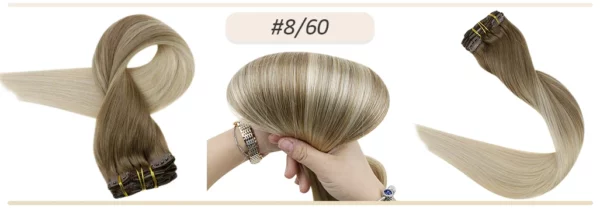 Clip In Hair Extensions Double Weft Straight - Image 60