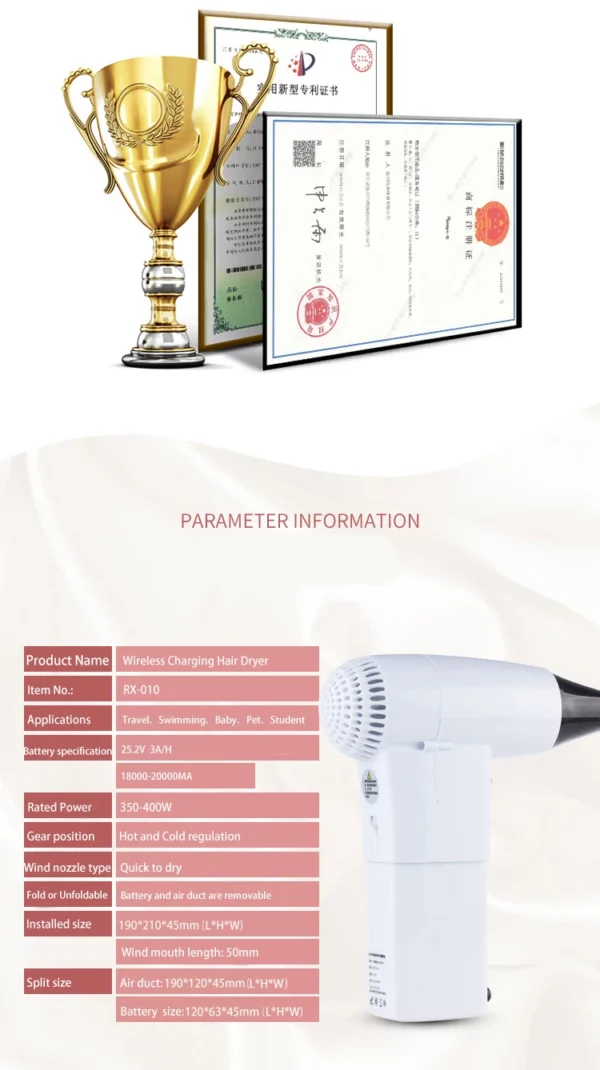 Portable Hair Dryer with USB Output - Image 18