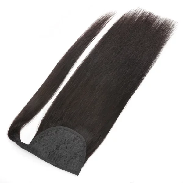 Ponytail Remy Straight European Horse Tail Clip in Extensions - Image 11