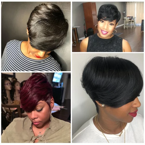 Glueless Short Pixie Cut Wigs - Image 14