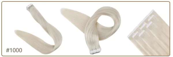 Blonde Tape in Human Hair Extensions - Image 31
