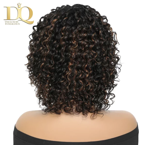 Deep Curly Wig With Bangs Glueless Brazilian Remy - Image 25