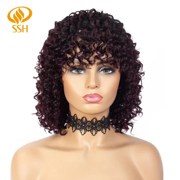 Short Curly Wigs Brazilian Remy - Image 27