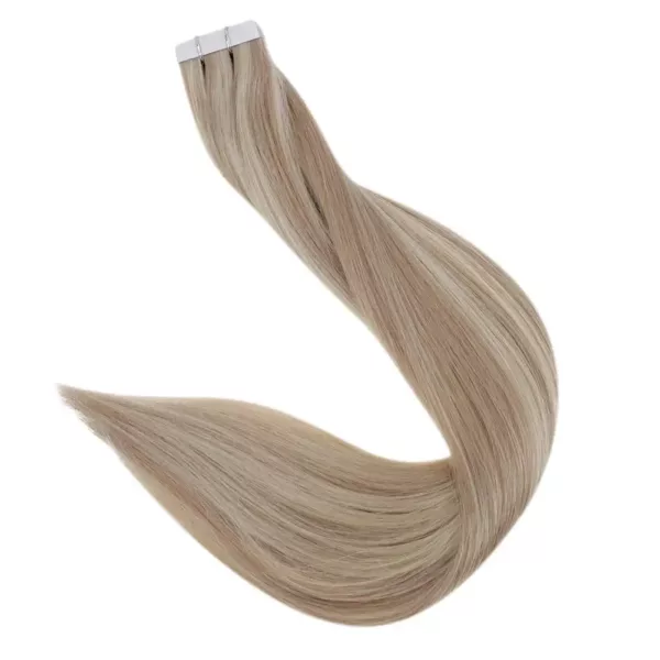 Blonde Tape in Human Hair Extensions - Image 7