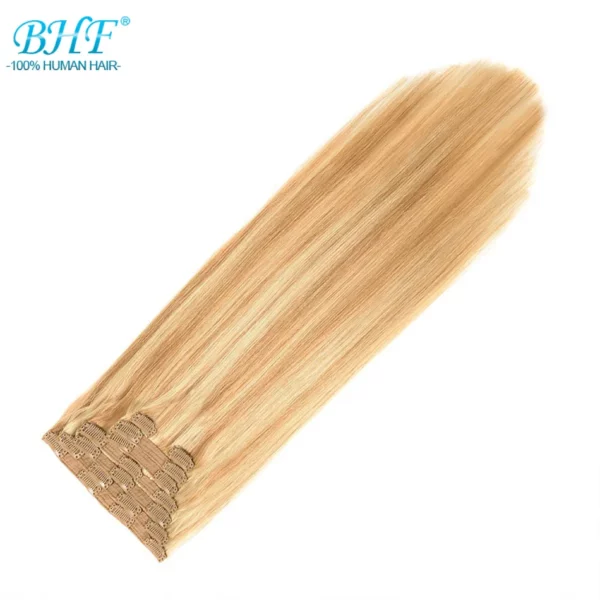 Blonde Clip in Human Hair Extensions - Image 12