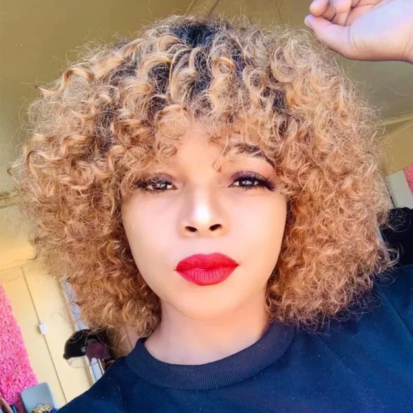 Short Curly Wigs Brazilian Remy - Image 16