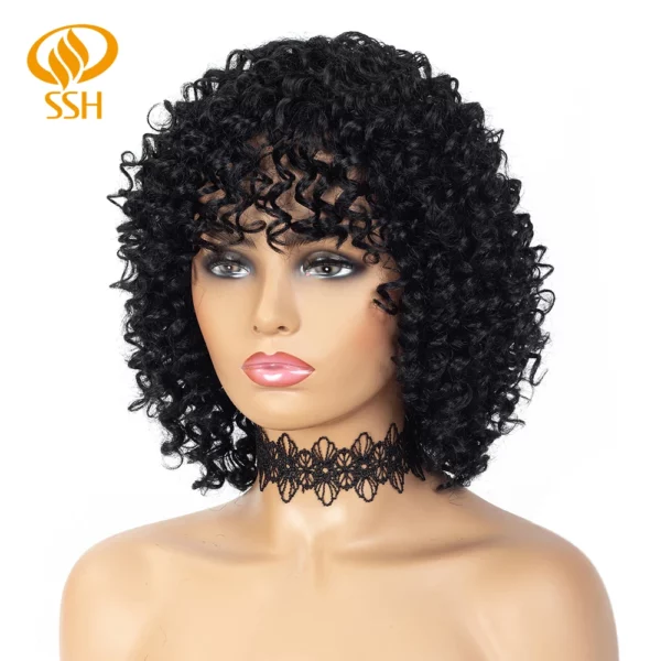 Short Curly Wigs Brazilian Remy - Image 18