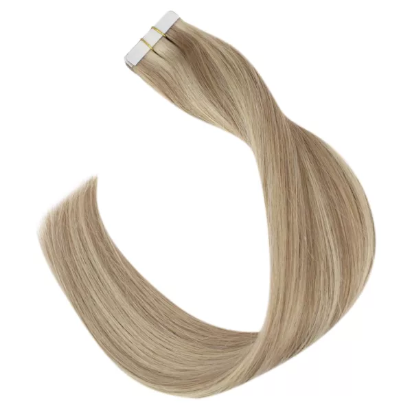 Blonde Tape in Human Hair Extensions - Image 11