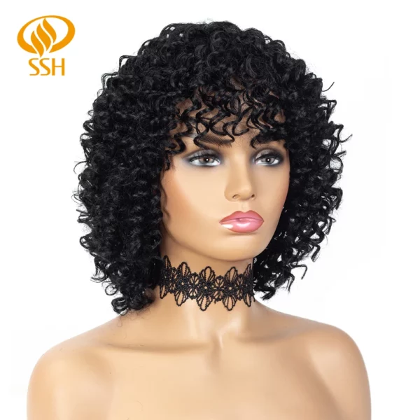 Short Curly Wigs Brazilian Remy - Image 17