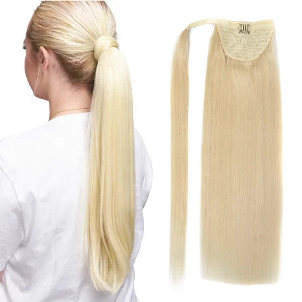 Straight Russian Remy Pony Tail Clip In Extension