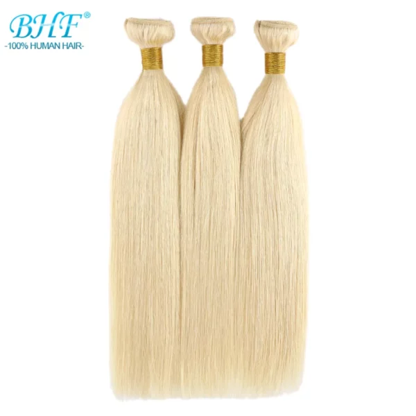 Blonde Straight Human Hair Weave 100% European Remy Natural Human Hair - Image 12