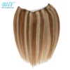 Fish Line Wire Human Hair Straight European Remy - Image 15