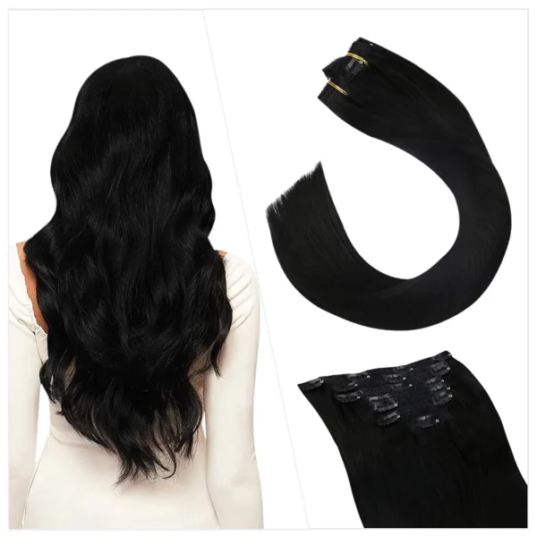 Clip in Hair Extensions Double Weft Remy Hair - Image 20