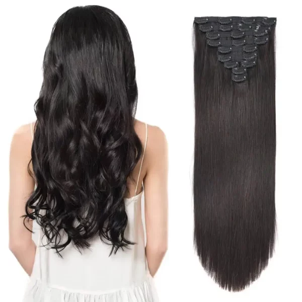 Blonde Clip in Human Hair Extensions - Image 10