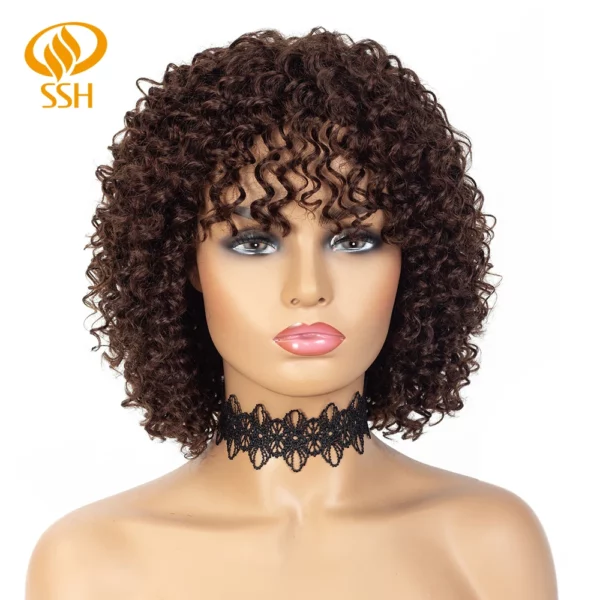 Short Curly Wigs Brazilian Remy - Image 8