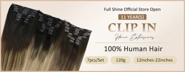 Clip In Hair Extensions Double Weft Straight - Image 28