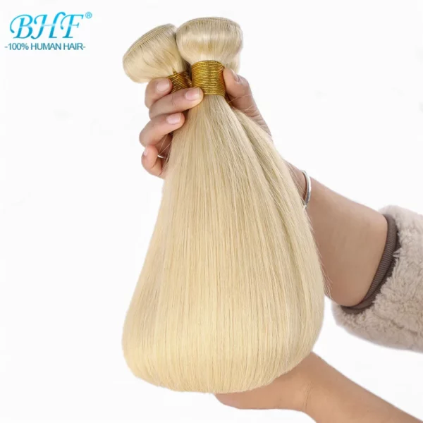 Blonde Straight Human Hair Weave 100% European Remy Natural Human Hair - Image 16