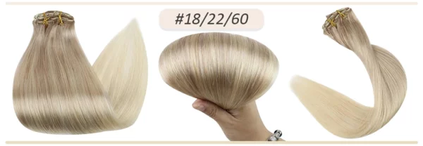 Clip In Hair Extensions Double Weft Straight - Image 64