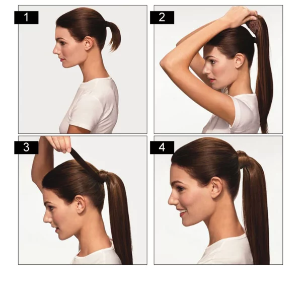 Straight Russian Remy Pony Tail Clip In Extension - Image 6