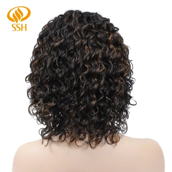 Short Curly Wigs Brazilian Remy - Image 22