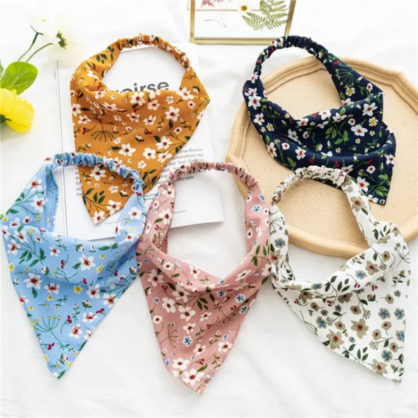 Summer Vintage Print Flower Beach Bandana Hair Scarf - Image 53