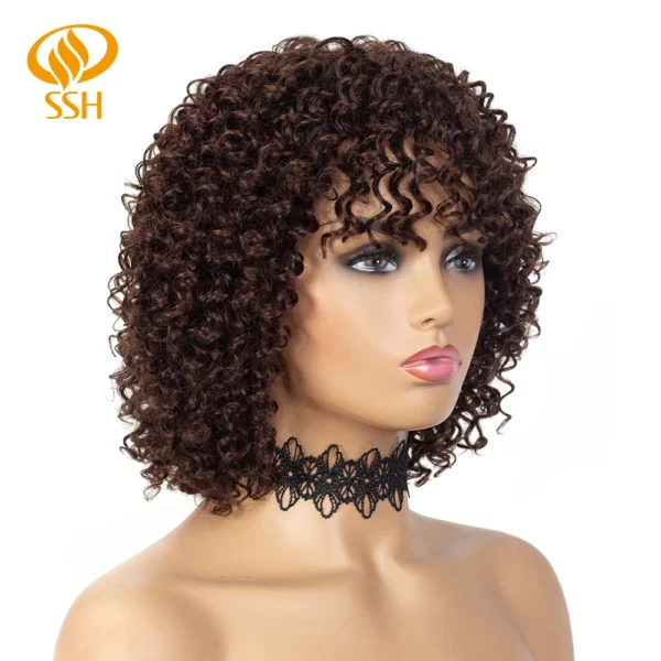 Short Curly Wigs Brazilian Remy - Image 20